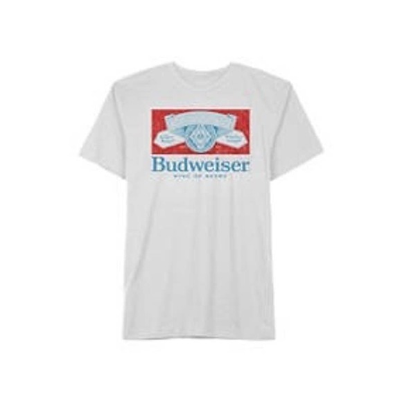 Short Sleeve Budweiser Graphic Crewneck T-Shirt SZ medium - Picture 1 of 2